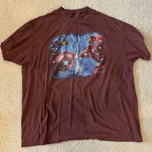 Marvel Civil War Maroon Graphic Tee